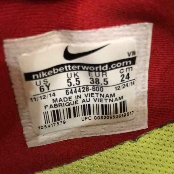 Nike Free 5.0,sneakers size 6Y Red w/orange - Picture 6 of 6